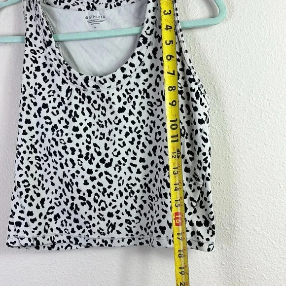 Athleta Shanti Crop Leopard Cheetah Animal Print Tank size M - Picture 8 of 11